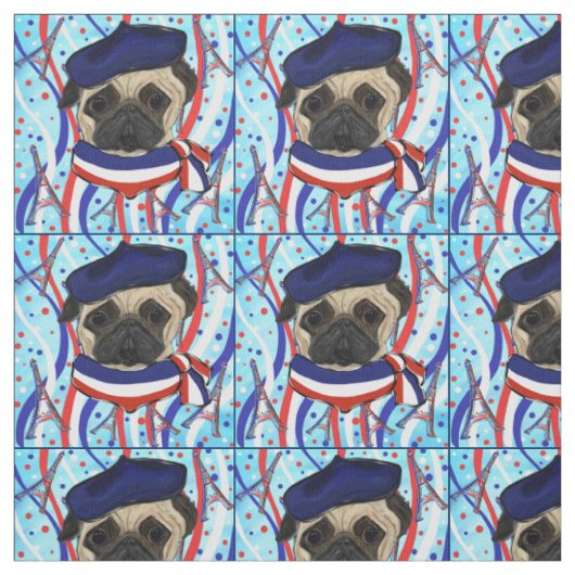PARIS MOPSHUND STOFF (Muster)