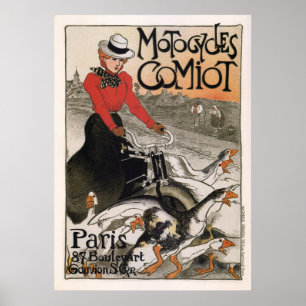 PARIS - MOTOCYCLES COMIOT 1899 POSTER