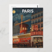 Paris Moulin Rouge Postkarte (Vorne/Hinten)