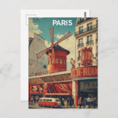 Paris Moulin Rouge Postkarte (Vorne/Hinten)