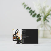 Paris - Musik Visitenkarte (Stehend Vorderseite)