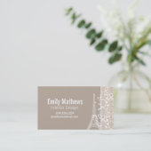 Paris; Muster für farbige Mandeln Visitenkarte (Stehend Vorderseite)