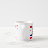 Paris-Muster mit Eiffelturm Espressotasse (Rückseite)