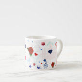 Paris-Muster mit Eiffelturm Espressotasse (Vorderseite Rechts)