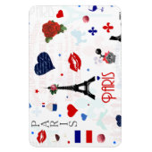 Paris-Muster mit Eiffelturm Magnet (Vertikal)