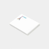 Paris nach den Anmerkungen Post-it Klebezettel (angewinkelt)