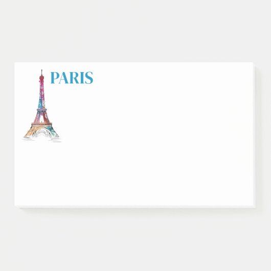 Paris nach den Anmerkungen Post-it Klebezettel (Vorderseite)