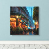 Paris nach Nacht Leinwanddruck (Insitu (Holzboden))