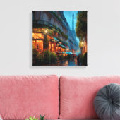 Paris nach Nacht Leinwanddruck (Insitu (Wohnzimmer))