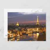 Paris nach Nacht Postkarte (Vorne/Hinten)