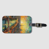 Paris nach Nacht-van-Gogh-Stil Gepäckanhänger (Vorderseite (Horizontal))