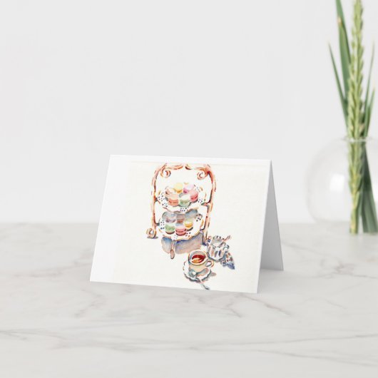 Paris Nachmittags Französischer Tee Karte (Vorderseite)