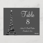 Paris: Nachtliche Tischnummer (Rückseite)