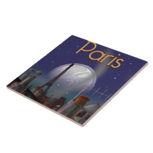 Paris nachts fliese (Seite)