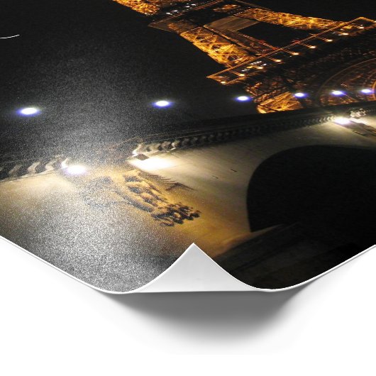 Paris nachts fotodruck (Ecke)