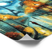 Paris nachts im Van-Gogh-Stil Poster (Ecke)