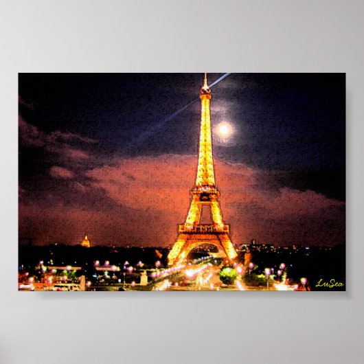 Paris nachts poster (Vorne)