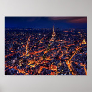 Paris nachts poster