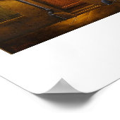 Paris nachts poster (Ecke)