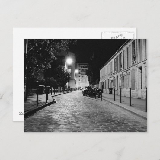Paris nachts postkarte (Vorne/Hinten)