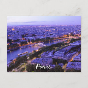 Paris - Nachtwade, Paris, Frankreich Postkarte
