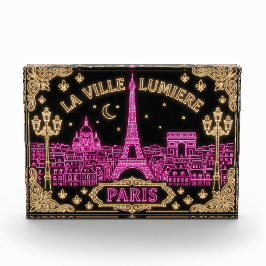 Paris Neon Design Foto Block