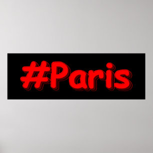 "#Paris" Niedliches Design. Jetzt kaufen Poster