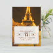 Paris Night Cat Selfie Squad Lover                 Einladung (Stehend Vorderseite)