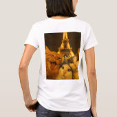 Paris Night Cat Selfie Squad Lover T-Shirt (Rückseite)