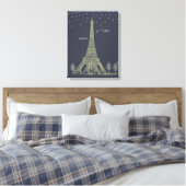 Paris Night Leinwanddruck (Insitu (Schlafzimmer))