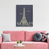 Paris Night Leinwanddruck (Insitu (Wohnzimmer))