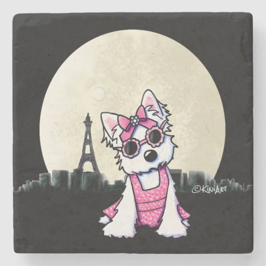 Paris Night Olivia Stone Untersetzer (Vorderseite)