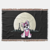 Paris Night Olivia Westie Throw Blanket Decke (Vorderseite)