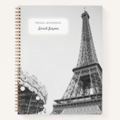 Paris Notebook Geschenk Personalisiert Paris Journ Notizblock (Vorderseite)