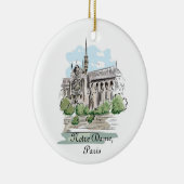 Paris Notre Dame Design Keramik Ornament (Rechts)
