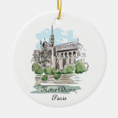 Paris Notre Dame Design Keramik Ornament (Vorne)