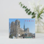 Paris Notre Dame Kathedrale Ansichtskarte Postkarte (Stehend Vorderseite)