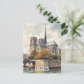Paris Notre Dame Postkarte (Stehend Vorderseite)
