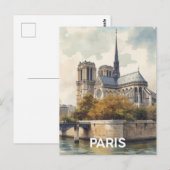 Paris Notre Dame Postkarte (Vorne/Hinten)