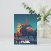 Paris Notre Dame Postkarte (Stehend Vorderseite)