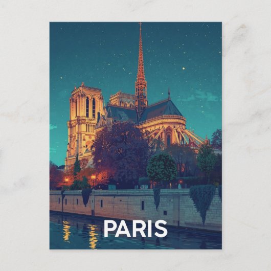 Paris Notre Dame Postkarte (Vorderseite)
