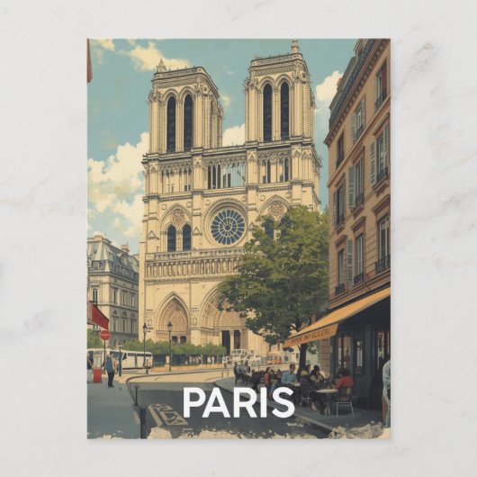 Paris Notre Dame Postkarte (Vorderseite)
