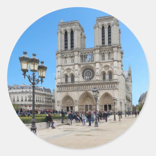 PARIS Notre Dame Runder Aufkleber (Vorderseite)
