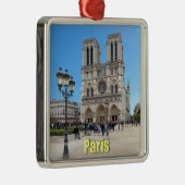 PARIS Notre Dame Silbernes Ornament (Rechts)