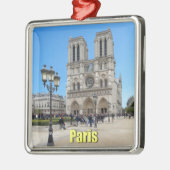 PARIS Notre Dame Silbernes Ornament (Links)