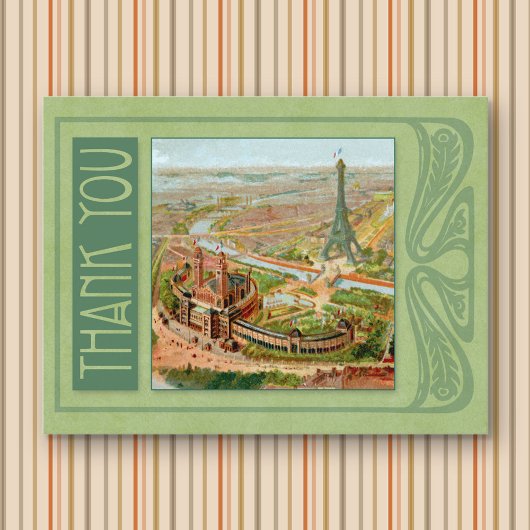 Paris Nouveau Danke Postcard Postkarte