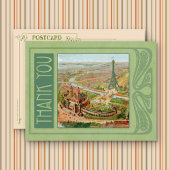 Paris Nouveau Danke Postcard Postkarte