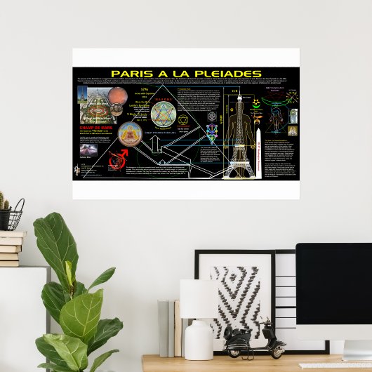 Paris Occult Ley-Lines 3 Poster (Heimbüro)