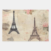 Paris Oh-la-Vintages Muster Geschenkpapier Set (Vorderseite 3)