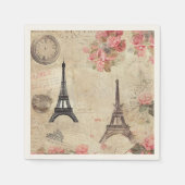 Paris Oh-la-Vintages Muster Serviette (Vorderseite)